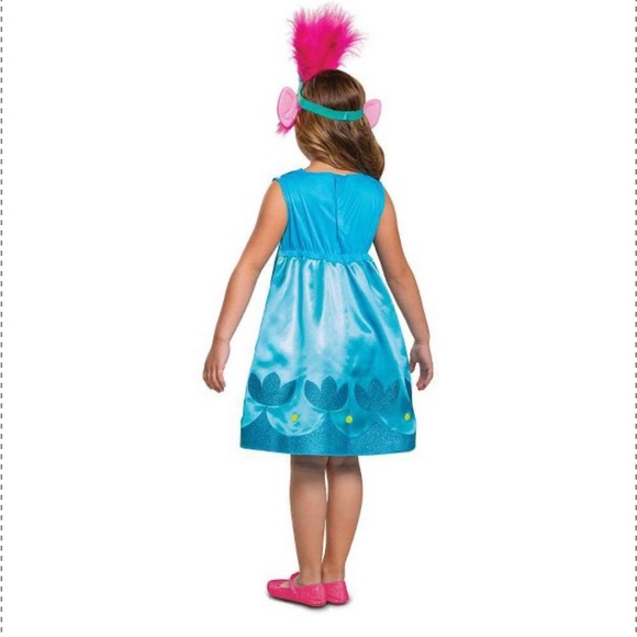 Trolls World Tour Poppy Deluxe Child Costume - Dress & headpiece with ears. - Picture 2 of 11